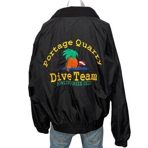 Portage Quarry Rescue Diver Scuba Windbreaker Vintage Jacket 2X EUC